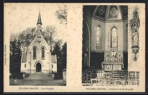 AK Villers-Chatel, La Chapelle, Intérieur de la Chapelle