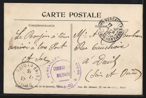 AK Saint-Laurent-les-Arras, Une rue bombardée