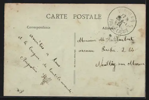 AK Wingles, Ruines de l`Hotel de Ville après la Guerre