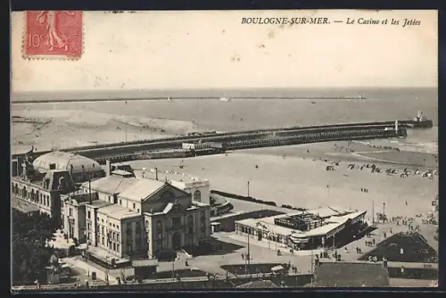 AK Boulogne-sur-Mer, Le Casino et les Jetées