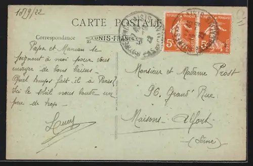 AK Guines, Colonne Blanchard, érigée à l`endroit où atterrirent en 1875