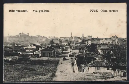 AK Roustchouk, Vue générale, Totalansicht über die Dächer