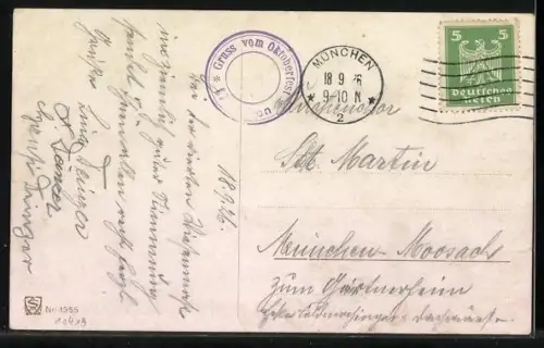 Künstler-AK F.Schlemo: Münchner Oktoberfest, Festwiese, Münchner Kindl