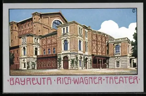 Künstler-AK Bayreuth, Richard Wagner-Theater