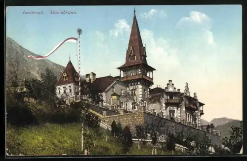 AK Innsbruck, Blick auf Mariabrunn