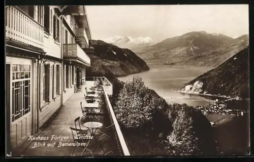 AK Fürigen, Blick von der Kurhaus-Terrasse auf die Berneralpen