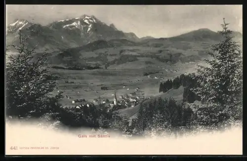 AK Gais, Panoramaansicht mit Säntis