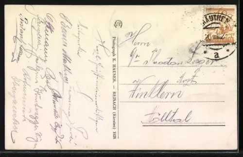 AK Plöcken, Ortsansicht mit Heldengedächtniskapelle