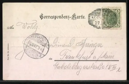 AK Kötschach, Ortsansicht mit Blick nach Mauthen