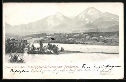 AK Finkenstein am Faaker See, Insel am Faakersee, Hotel Schwelle
