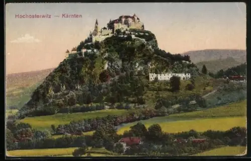 AK Hochosterwitz, Fernblick zur Burg