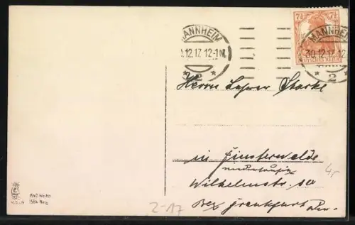 AK Postkutsche auf verschneiter Strasse bei Mondschein, Neujahrsgruss