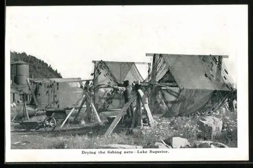AK Lake Superior, Drying the fishing nets, Fischerei