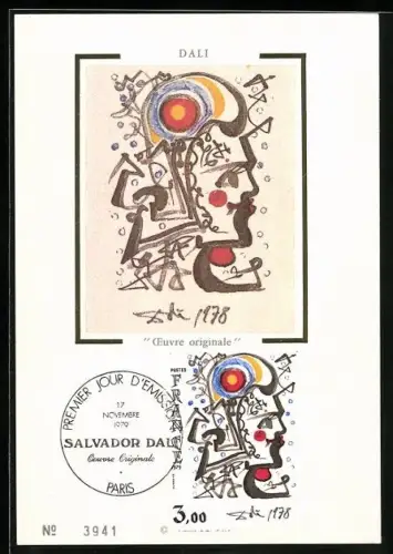 Maximum-AK Ouevre originale von Salvador Dali, Premier Jour D`Emission 1979