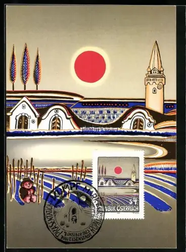 Maximum-AK Abendsonne über dem Burgenland von Gottfried Kumpf