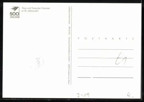 Maximum-AK Reiter mit Posthorn aus dem 18. Jahrhundert