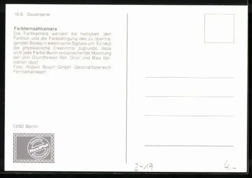 Maximum-AK Bosch Farbfernsehkamera in einem Stadion