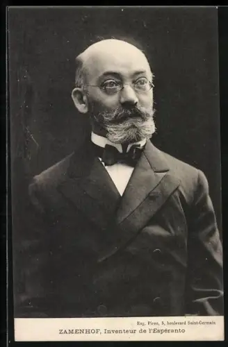 AK Zamenhof, Erfinder von Esperanto, im Porträt