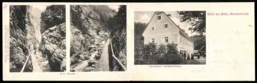 Klapp-AK Gams /Obersteiermark, Lussmanns Kaufmannshaus, Die Noth