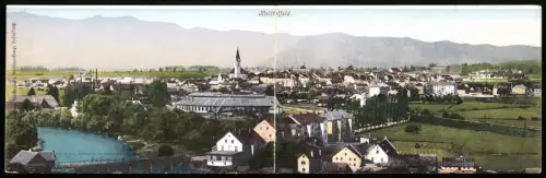 Klapp-AK Knittelfeld, Ortsansicht aus der Vogelschau