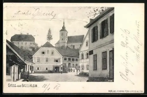 AK Gross Klein, Gasthaus Johann Ferks Weinkellerei