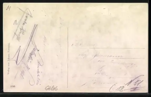AK Deutsch-Goritz, Franz Fortmüllers Tischlerei, Strassenpartie