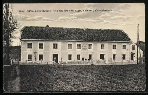 AK Kaindorf /Oststeiermark, Zementwaren- und Grabsteinerzeuger Josef Käfer