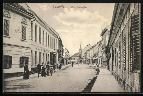 AK Leibnitz, Gasthof zur alten Post, Grazerstrasse