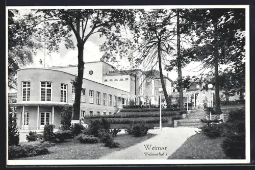 AK Weimar / Thüringen, An der Weimarhalle