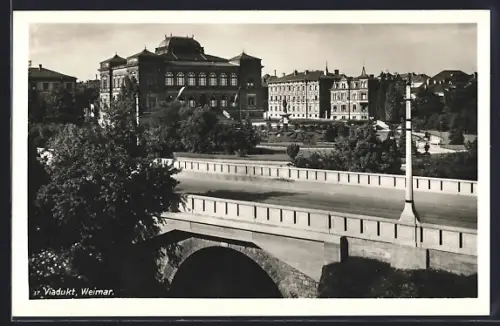 AK Weimar / Thüringen, Partie am Viadukt