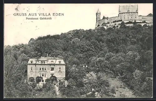 AK Coburg, Villa Eden, Pensionat Gebhardt