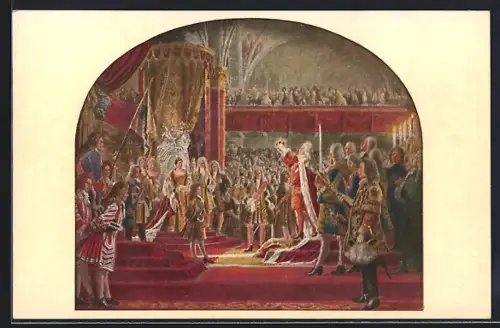 AK Königskrönung Friedrich I. von Preussen