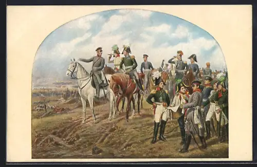 AK Völkerschlacht bei Leipzig, 1813