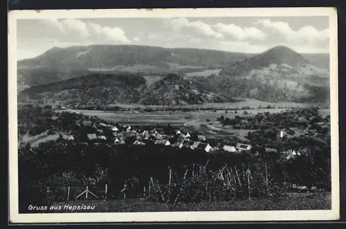 AK Hepsisau, Ortsansicht, Ortsansicht aus der Vogelschau