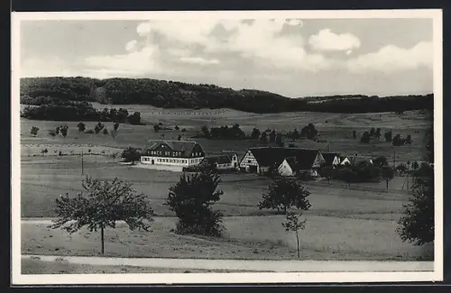 AK Schopfloch / Lenningen, Weiler Torfgrube, Otto-Hoffmeister-Haus, Jugendherberge XI. Turnkreis Schwaben