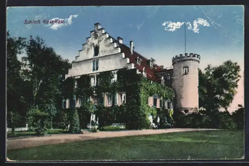 AK Coburg, Blick zum Schloss Rosenau
