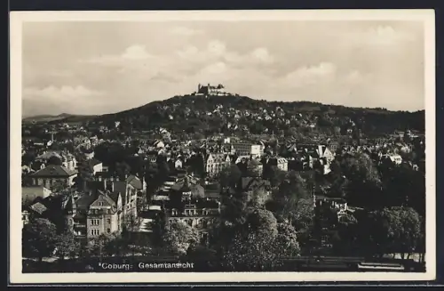 AK Coburg, Teilansicht mit Veste Coburg