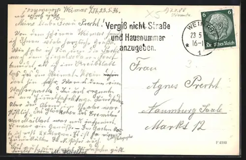 AK Weimar / Thüringen, Weimarhalle mit Vorplatz