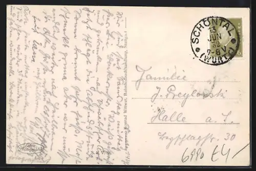 AK Bad Mergentheim, St. Wolfgangkapelle mit Tauberbrücke