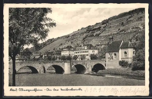 AK Bad Mergentheim, Brücke mit Kapelle