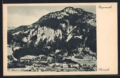 AK Stainach /Seiermark, Teilansicht mit Bergen