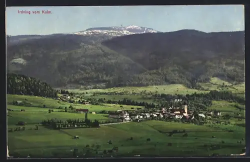 AK Irdning, Teilansicht mit Kirche vom Kulm aus