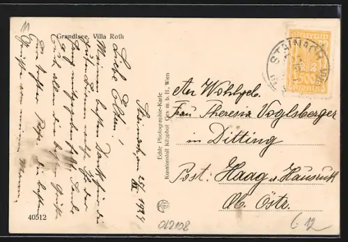 AK Grundlsee, Hotel Villa-Roth