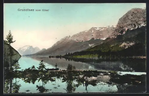 AK Grundlsee, Panorama vom Gössl aus