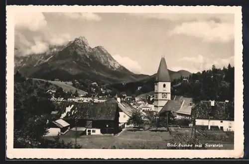 AK Bad Aussee, Ortsansicht mit Sarstein