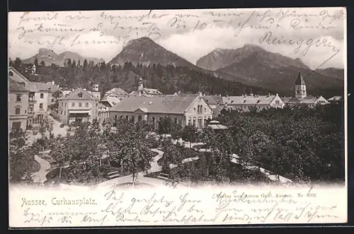 AK Aussee, Kurhausplatz mit Bergen