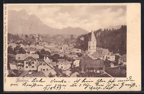 AK Aussee, Teilansicht mit Kirche