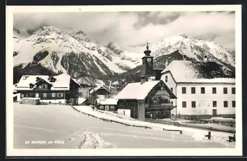 AK St. Rupert am Kulm, Ortspartie im Schnee