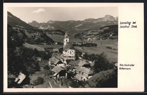 AK Lassing bei Selzthal, Ortsansicht aus der Vogelschau