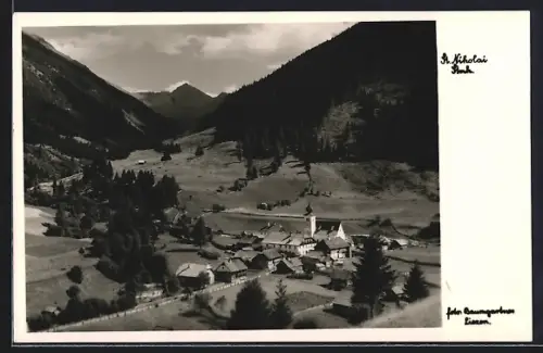 AK St. Nikolai /Stmk., Ortspartie mit Kirche